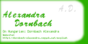 alexandra dornbach business card